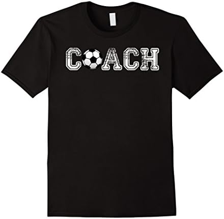Men's Soccer Ball Coach T-Shirt End of Season Team Gift Tee Shirt XL Black