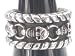 Detailed Skull Chain Skulls Pattern Pewter Ring