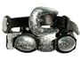 Tony Lama Black Silver Link Belt