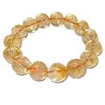 Citrine Bracelet 01 Stretch 14mm Yellow Top Quality Gemstone Crystal Healing Chunky