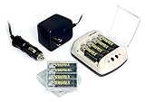Maha PowerEx MH-C204F8AA25 - Battery charger - battery - rechargeable - AA - NiMH x 8 - 2500 mAh