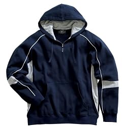 Victory Hooded Sweatshirt, Navy/Light Heather
