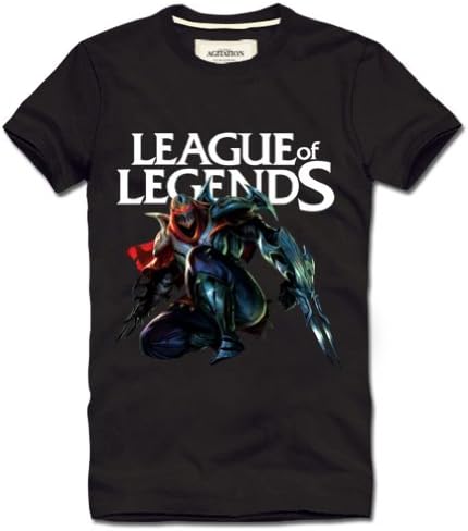 Vogue Gallery League of Legends Zed Cotton T-shirt,Black,XL