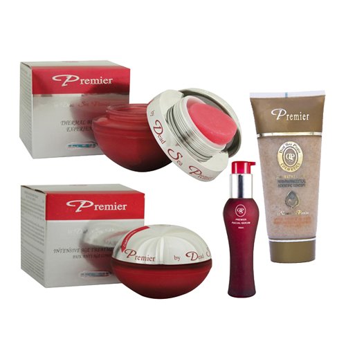 Premier Dead Sea Expression Lines Erasing Kit - Mask, Cream, Serum, and Gels