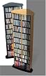 Corner Storage Media Tower in Black Finish By Prepac Furniture