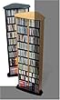 Corner Storage Media Tower in Black Finish By Prepac Furniture