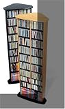 Corner Storage Media Tower in Black Finish By Prepac Furniture