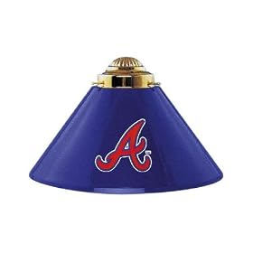 Atlanta Braves 3pc SWAG METAL SHADE POOL BILLIARD TABLE LAMP LIGHT