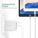 RAVPower 24W 4.8A Dual USB Wall Charger with iSmart Technology, Foldable Plug, LED indicator for iPhone, iPad, Samsung, Nexus and More - White
