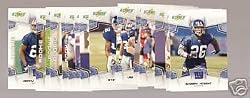 2008 Score New York Giants Complete Team Set of 16 cards including Eli Manning, Plaxico Burress and more!