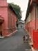 Dutch Style Buildings, Thick-Walled and Various Hues of Salmon Pink Stucco, Malacca, Malaysia Photographic Poster Print by Carl Mydans, 12x16