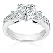 1 Ct 3 Three Stone Heart Shape Diamond Engagement Ring SI2-H 14K Gold