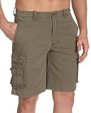 IZOD Men's Rockwash Twill Cargo Short, Surplus Green, 34