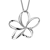Hot Diamonds Plumeria Silver and Diamond Pendant 40cm + 5cm extender