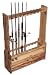 Rush Creek Log Cabin Style 20-Rod Rack With Storage