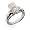 Eve's Addiction Sparkling Cubic Zirconia Sterling Silver Claddagh Ring, 6