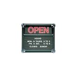 Quartet Open and Closed Sign, 14 x 12 Inches, Black (8130-1)