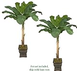 TWO 8.5' Artificial Banana Tropical Trees, with No Pot,
