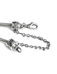 Queenberry Antique 925 Sterling Silver Infinity Heart Lots Love Stopper Safety Chain Screw Bead For Pandora Chamilia European Charm Bracelets