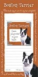 Boston Terrier Memo Pad Notebook and Magnet Picture Frame Set
