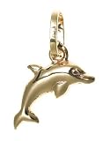 Jewelry : 14k Yellow Gold Dolphin Charm