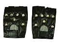 NEW GOTH PUNK BLACK STUDDED BIKER GLOVES FANCY DRESS