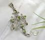 DAZZLING !!! Designer Sterling Silver Peridot Pendant