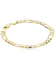 14k Yellow Gold Figaro Bracelet, 8"