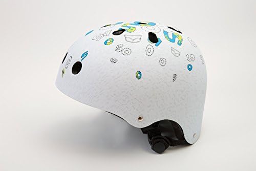 New Bike Adult Safety Bicycle Helmet For Road- Size L White With Letters Print