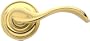 Baldwin 5455.030.PRIV Wave Lever Privacy Set, Polished Brass