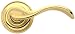 Tools & Hardware : Baldwin 5455.030.PRIV Wave Lever Privacy Set, Polished Brass