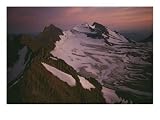 Aerial View of Mountain Peaks in Glacier National Park Art Photographic Poster Print by Melissa Farlow, 16x12