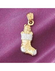 Dazzlers Solid 14k Gold 3D Santa Claus s Christmas Boot Charm Pendant Available in three colors from jewelsberry (weights: 3.5 grams only)