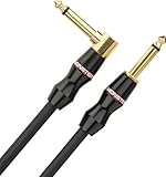 Monster Bass Instrument Cable - 30 Feet - Angled to Straight 1/4-Inch Plugs
