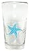 Hand Blown Glass Starfish Tumbler Glass 6"H Set of Four