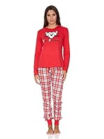 Gisela Pijama Camiseta Y Pantalón (Rojo)