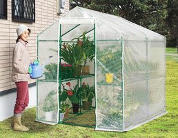 簡単組立 『ビニール温室 大』 ビニールハウス/大事な植物を守ってくれる