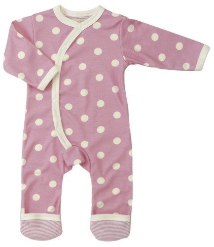 Organics for Kids Spotty Kimono Romper - Pink 6 - 12 months