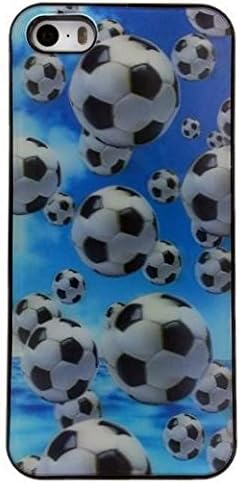 Apple iPhone 5 and iPhone 5s Soccer Balls 3D Hologram Picture Protection Cover Adorable Thin Hard Plastic Case Quick and Easy Install Snap On and Off Perfect Fit Slim Lightweight