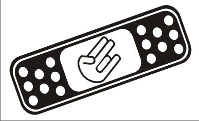 Band Aid Shocker decal sticker jdm import civic honda acura nissan mitsubishi toyota integra prelude accord crx hatchback si altima 350z 240sx drifting, White