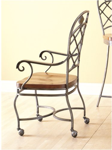 Riverside Furniture 28022 Harmony Caster Armchair in Harmony Antique Oak