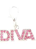 UrbanPup Swarovski ''Diva'' Dog Collar Charm (Pink Crystals)