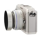 エツミ 一眼レフ用アクセサリー メタルフードW-L シルバー37mm E-6265の画像