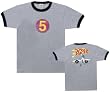 Speed Racer No. 5 Distressed Ringers Gray T-Shirt Tee