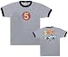 Speed Racer No. 5 Distressed Ringers Gray T-Shirt Tee