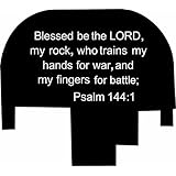 Psalm 144 design Rear Slide Cover Plate for Smith & Wesson S&W M&P full size & compact pistol, by Fixxxer LLC