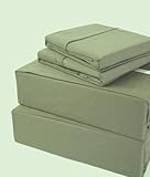 Sage color 1500 Thread count Solid Queen size sheet set