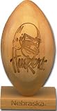 Nebraska Cornhuskers Helmet 5/8 Scale Laser Engraved Wood Football