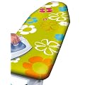 Wenko 1236645500 B�gelbrettbezug Green Flowers - w�scheschonende Schaumstoffpolsterung, Aluminiumbeschichtung, Baumwolle, 130 x 51 cm