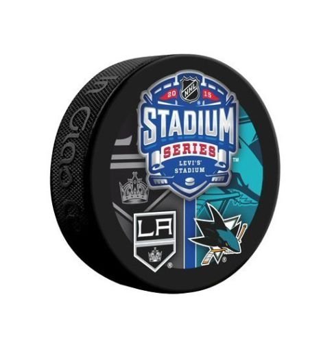 2015 NHL Stadium Series Levi's Stadium Dueling Souvenir Game Puck - Kings vs. Sharks